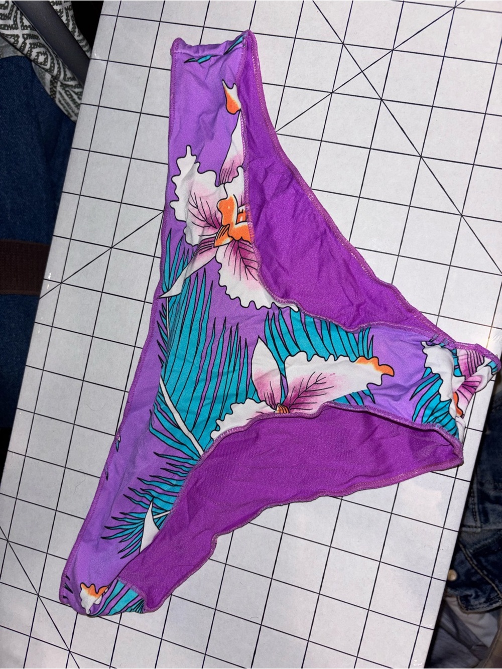 Purple Floral Bikini Bottoms